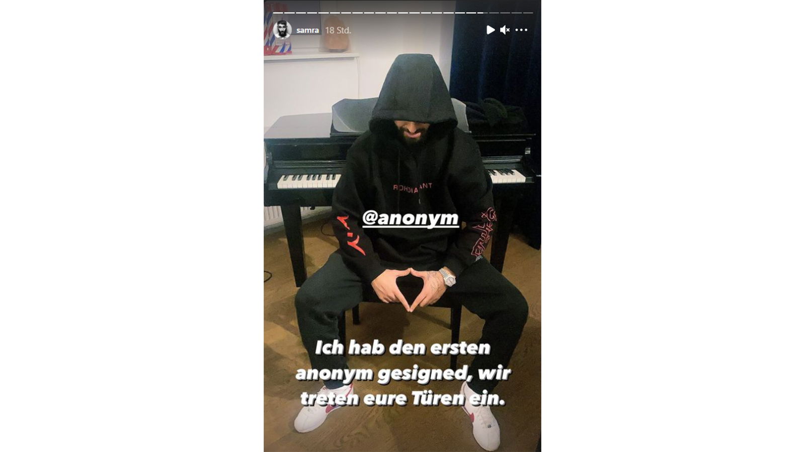 Samra Screenshot - erstes Signing