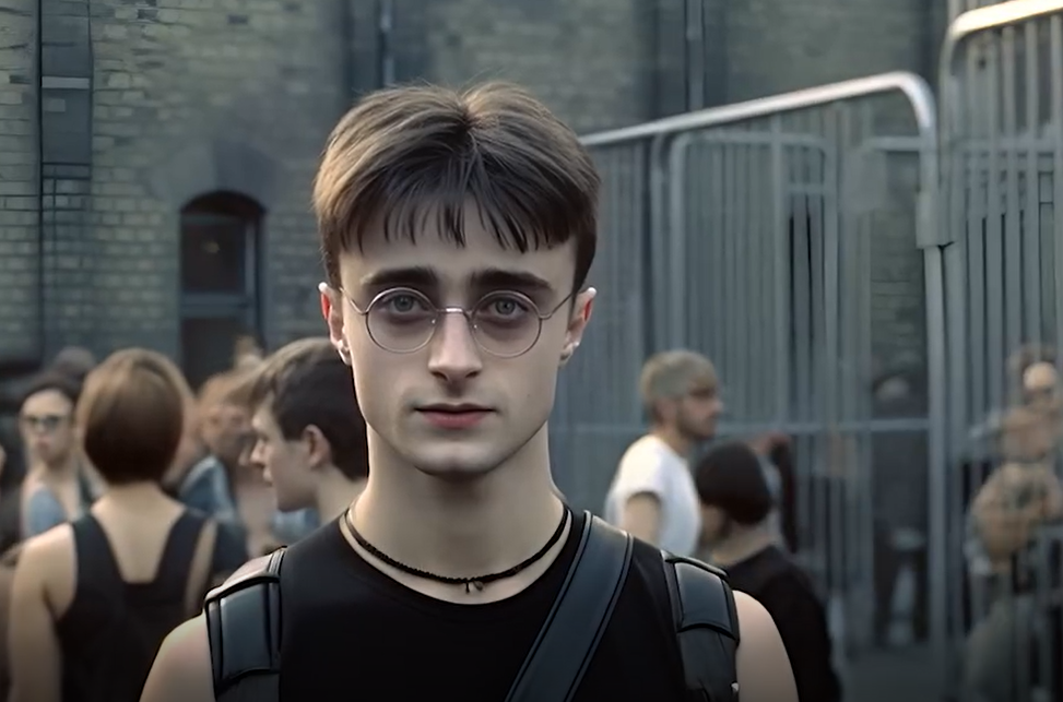 Harry Potter im Berghain Outfit