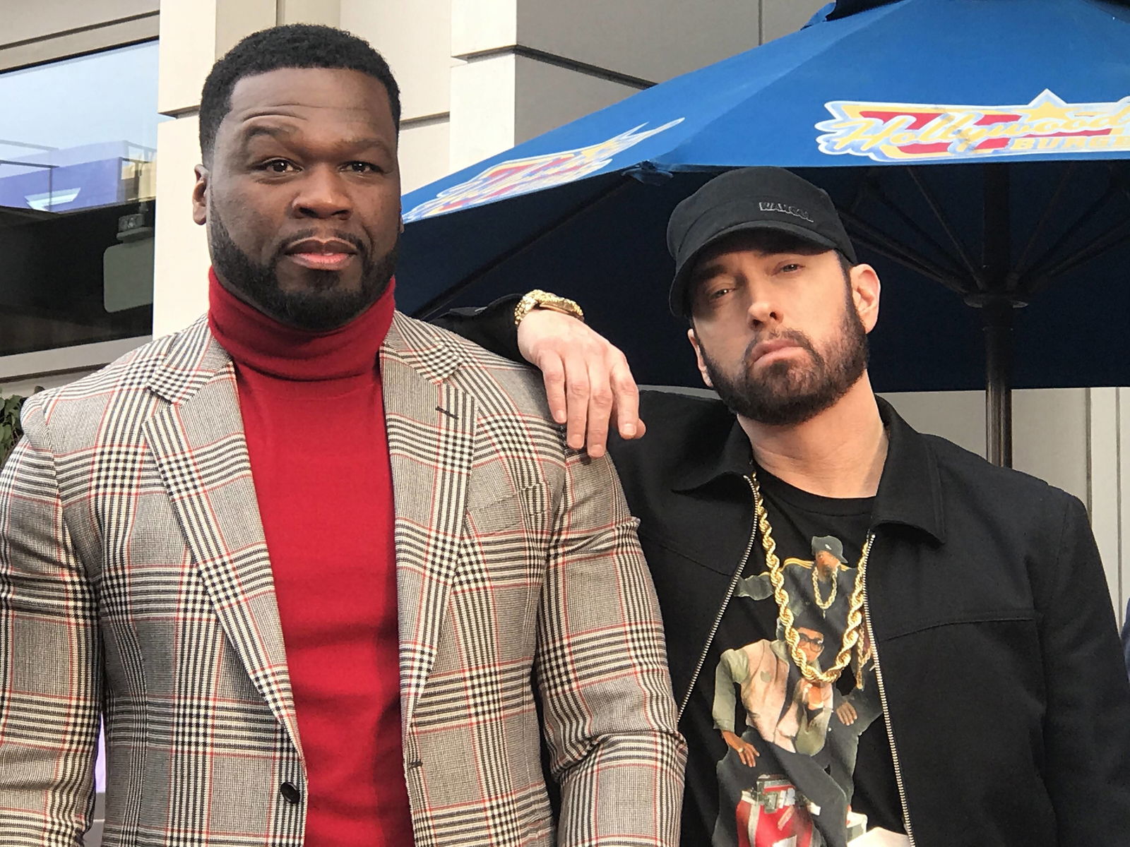 50 Cent und Eminem beim Hollywood Blvd
