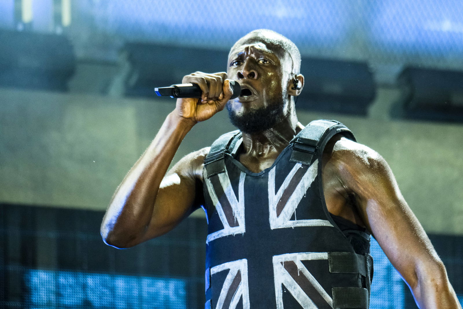 StormzyGlastonbury mit Banksy Weste