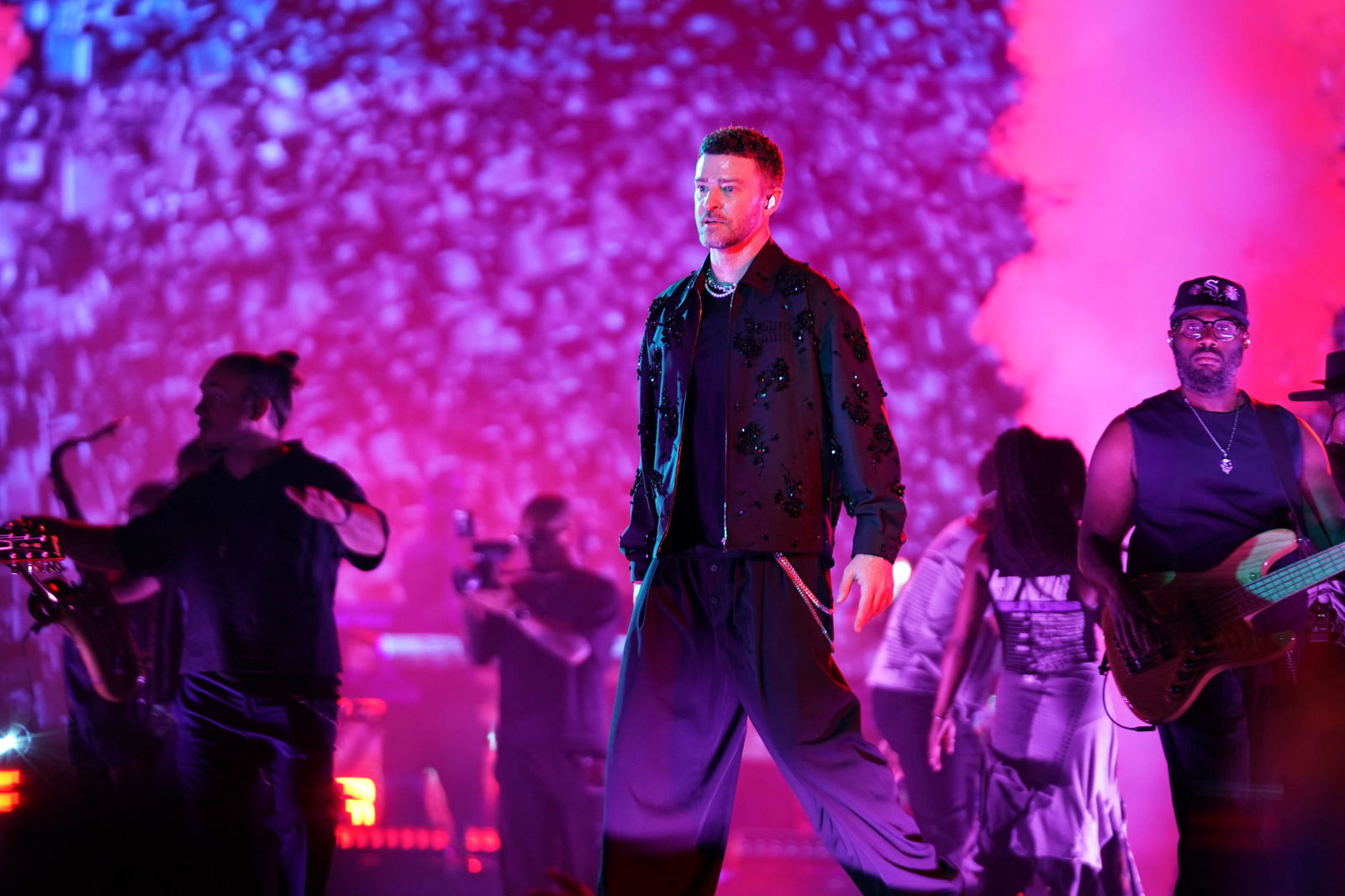 Justin Timberlake bei Performance auf Bühne