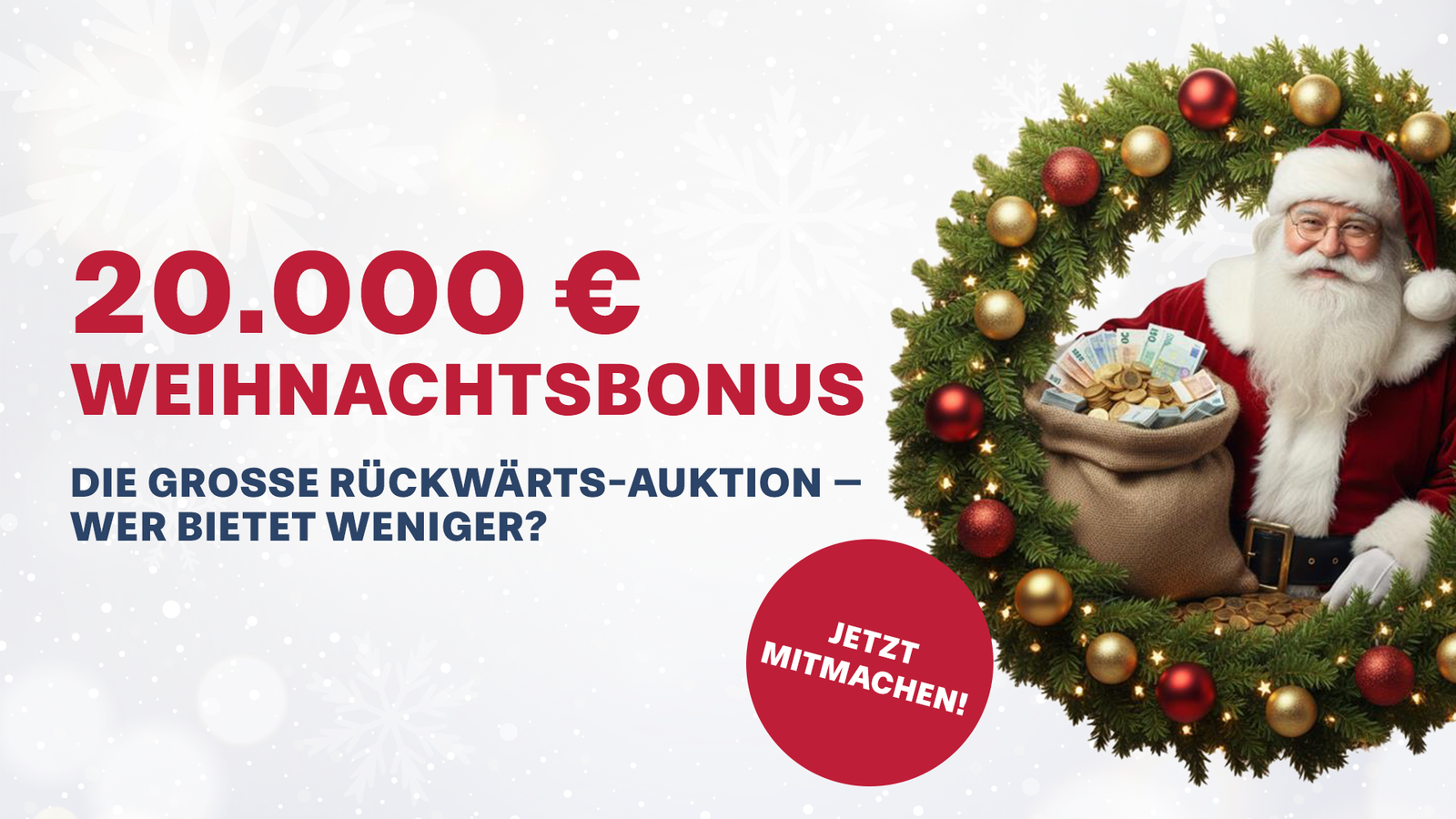 Weihnachtsbonus Rückwärtsauktion