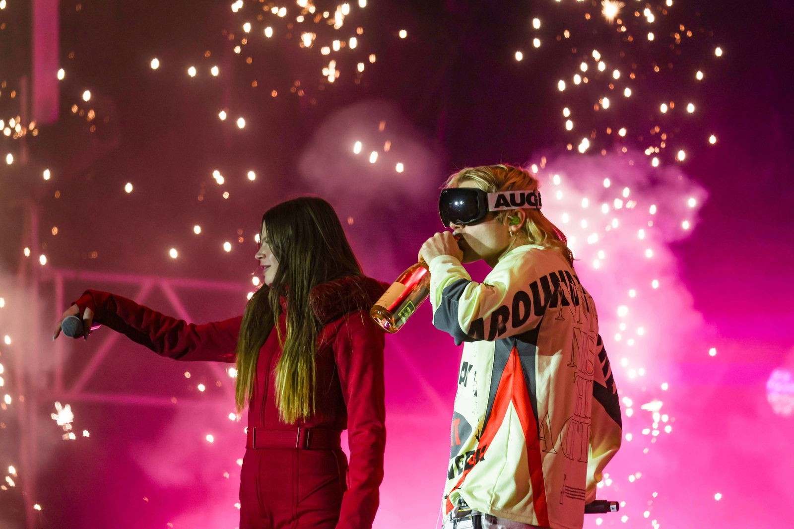 Ikkimel und Ski Aggu bei einem Ski Opening in Salzburg 2025
