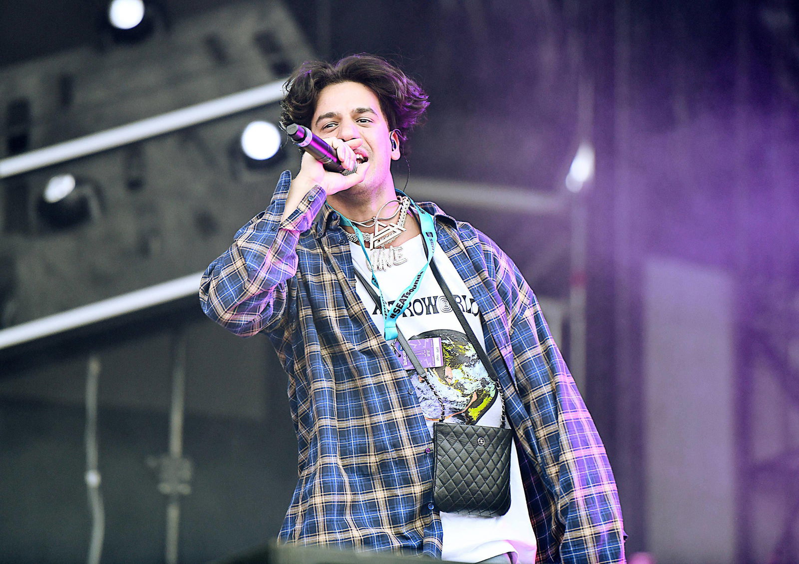 Rapper Ufo361 bei dem Musikfestival Lollapalooza 2019