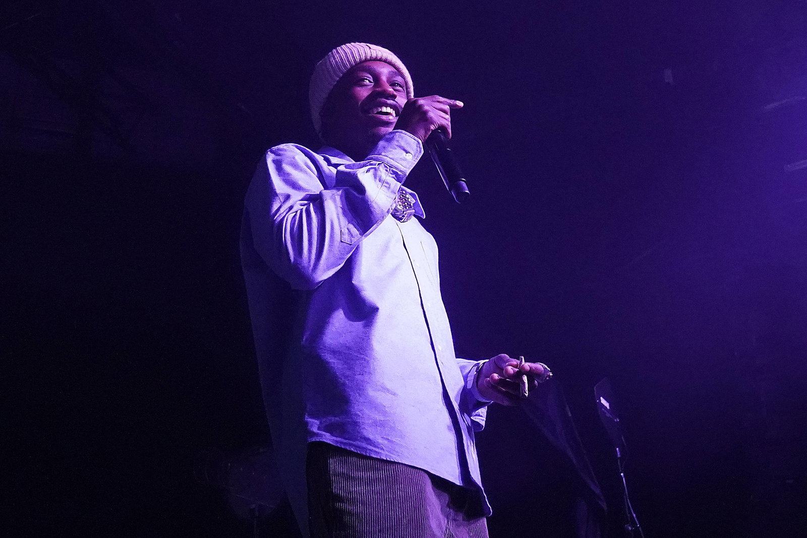 Rapper Lil Tjay bei einem Konzert 2024